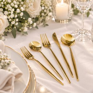 Besteckset goldfarben