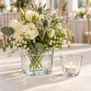 Vase Alexandra & Teelichtglas Sofia